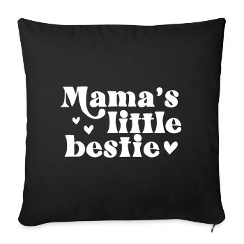 Mamas Little Bestie Le meilleur de la mère - Housse de coussin décorative 45 x 45 cm - noir - Devant