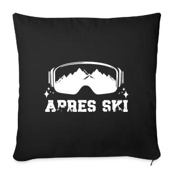 Après Ski, Ski Goggles - Housse de coussin décorative 45 x 45 cm - noir - Devant