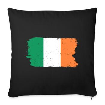 Drapeau néerlandais coups de pinceau - Housse de coussin décorative 45 x 45 cm - noir - Devant