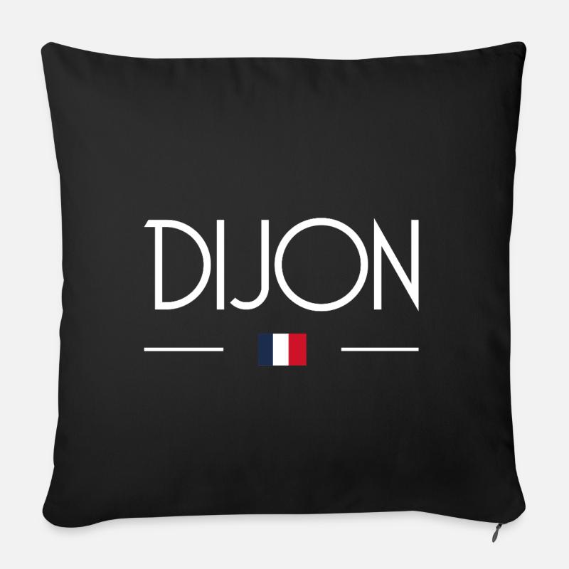 Dijon - Sofakissenbezug 45 x 45 cm - Schwarz