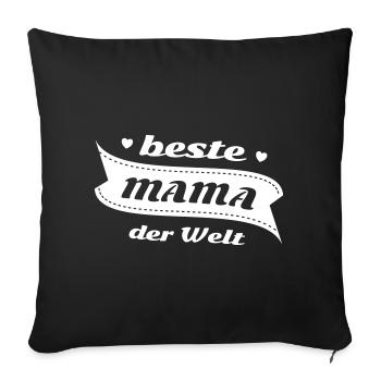 T-Shirt Design für die beste Mama auf der Welt - Sofakissenbezug 45 x 45 cm - Schwarz - Vorne