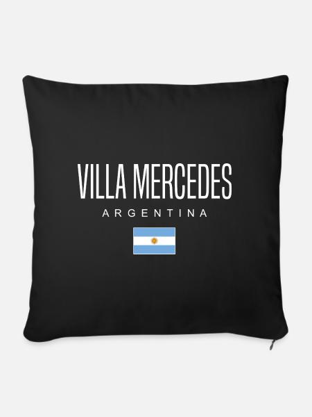 VillaMercedes Argentinien Argentinier - Sofakissenbezug 45 x 45 cm - Schwarz
