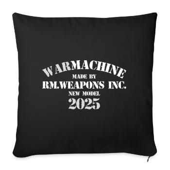 Kriegsmaschine 2025 Modell - Sofakissenbezug 45 x 45 cm - Schwarz - Vorne