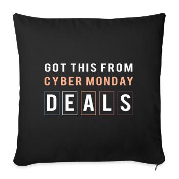 Cyber Monday Kaufrausch - Sofakissenbezug 45 x 45 cm - Schwarz - Vorne