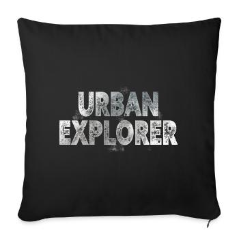 Urban Explorer - Sofakissenbezug 45 x 45 cm - Schwarz - Vorne