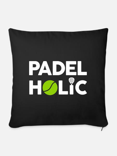 Fun Padel - PadelHolic - Sofa pillowcase 17,3'' x 17,3'' (45 x 45 cm) - black