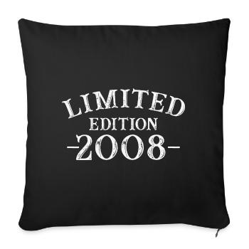 2008 Vintage 2008 Birthday Gift - Sofa pillowcase 17,3'' x 17,3'' (45 x 45 cm) - black - Front