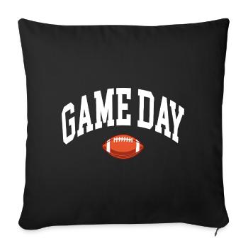 Game Day Football Fan - Sofa pillowcase 17,3'' x 17,3'' (45 x 45 cm) - black - Front