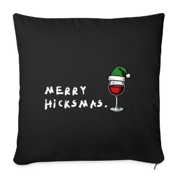 Joyeux Noël de Noël – Noël contre les blagues de Noël - Housse de coussin décorative 45 x 45 cm - noir - Devant