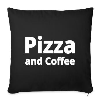 Pizza - Housse de coussin décorative 45 x 45 cm - noir - Devant