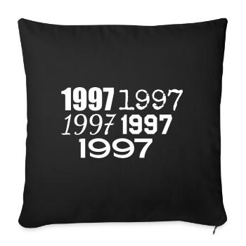 1997 - Sofa pillowcase 17,3'' x 17,3'' (45 x 45 cm) - black - Front