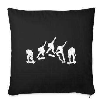 Skateboarding - Sofa pillowcase 17,3'' x 17,3'' (45 x 45 cm) - black - Front