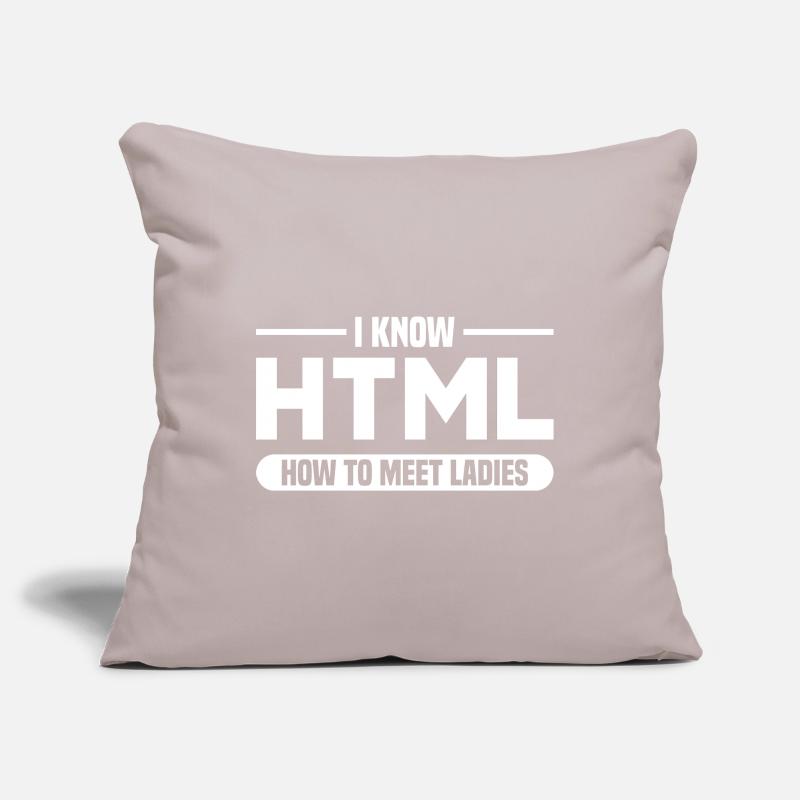 HTML Humor Code Programmierer Spruch Sofakissenbezug 45 x 45 cm