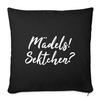 Mädels Sektchen Sekt Sektparty - Housse de coussin décorative 45 x 45 cm - noir - Devant
