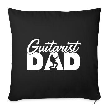 Guitariste Père Musicien professionnel Père Cadeau - Housse de coussin décorative 45 x 45 cm - noir - Devant