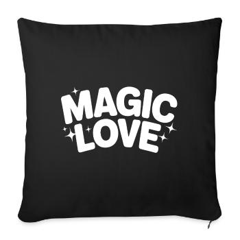Magical Love Lettering - Sofa pillowcase 17,3'' x 17,3'' (45 x 45 cm) - black - Front
