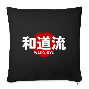 Wado-Ryu Karate Martial Art GYM Japanese Kanji - Sofa pillowcase 17,3'' x 17,3'' (45 x 45 cm) - black - Front