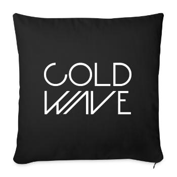 Typographie minimaliste de la vague froide - Housse de coussin décorative 45 x 45 cm - noir - Devant