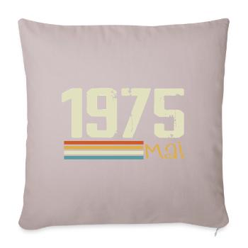 Mai 1975 - Housse de coussin décorative 45 x 45 cm - taupe clair - Devant