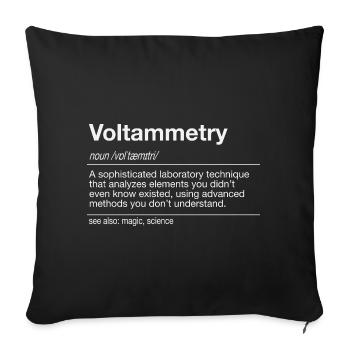 Voltammetry Polarography Chemistry - Sofa pillowcase 17,3'' x 17,3'' (45 x 45 cm) - black - Front