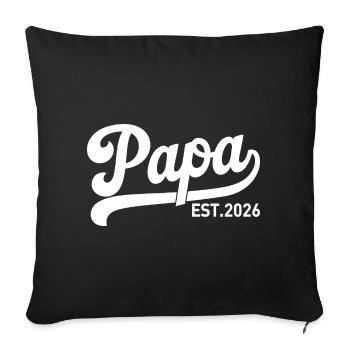 Papa Est 2026 - Sofa pillowcase 17,3'' x 17,3'' (45 x 45 cm) - black - Front