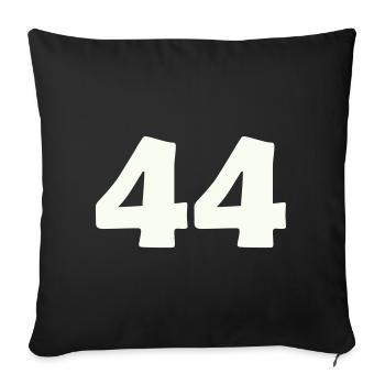 44 - Sofa pillowcase 17,3'' x 17,3'' (45 x 45 cm) - black - Front