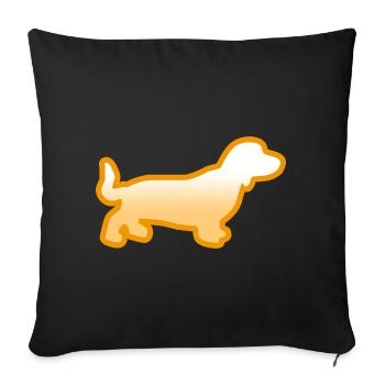 Dachshund - Sofa pillowcase 17,3'' x 17,3'' (45 x 45 cm) - black - Front
