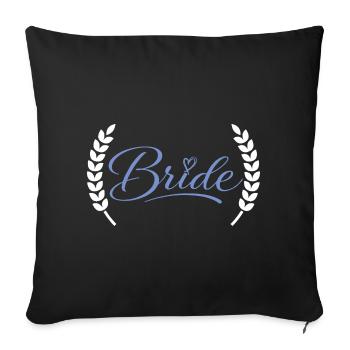 Mariée - Housse de coussin décorative 45 x 45 cm - noir - Devant