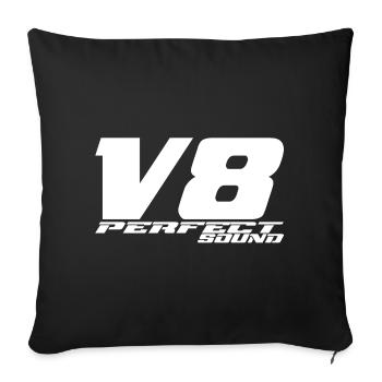 V8 - Sofa pillowcase 17,3'' x 17,3'' (45 x 45 cm) - black - Front