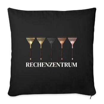 Rechenzentrum Gärtner Garten Gartenarbeit - Sofakissenbezug 45 x 45 cm - Schwarz - Vorne