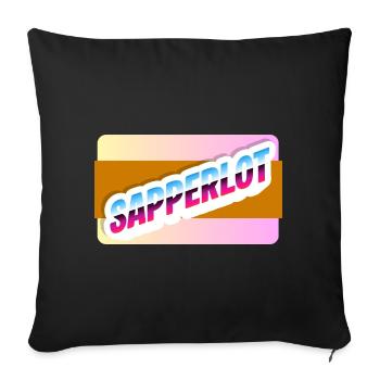 Sapperlot - Sofa pillowcase 17,3'' x 17,3'' (45 x 45 cm) - black - Front