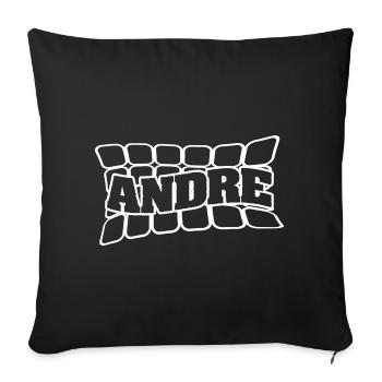 Cadeau pour André - Housse de coussin décorative 45 x 45 cm - noir - Devant