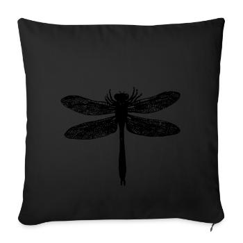 dragon-fly - Sofa pillowcase 17,3'' x 17,3'' (45 x 45 cm) - black - Front
