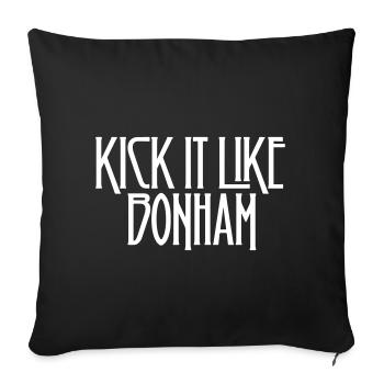 Kick it like Bonham - Sofa pillowcase 17,3'' x 17,3'' (45 x 45 cm) - black - Front