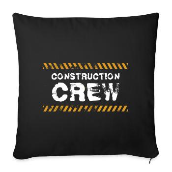 Construction Worker Construction Site Construction Crew Gift - Sofa pillowcase 17,3'' x 17,3'' (45 x 45 cm) - black - Front