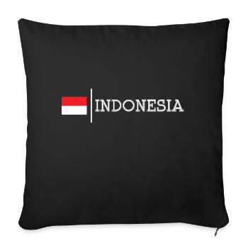 Indonesia - Sofa pillowcase 17,3'' x 17,3'' (45 x 45 cm) - black - Front
