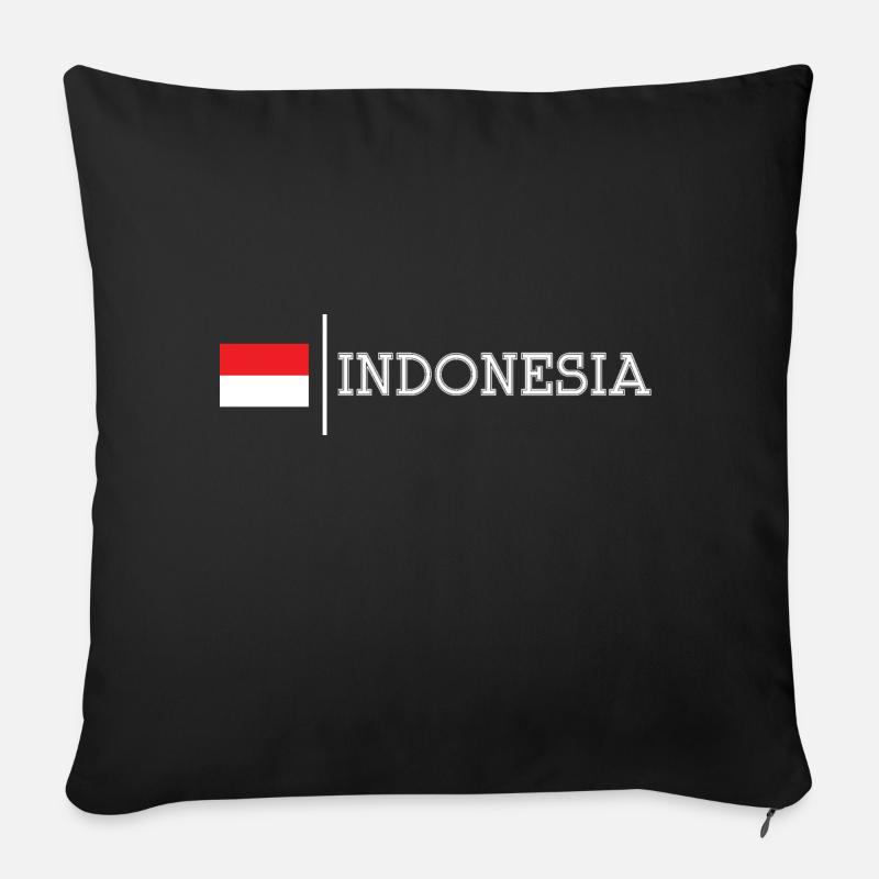 indonesien - Sofakissenbezug 45 x 45 cm - Schwarz