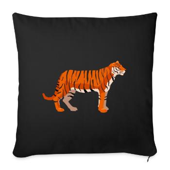 Tiger - Sofakissenbezug 45 x 45 cm - Schwarz - Vorne