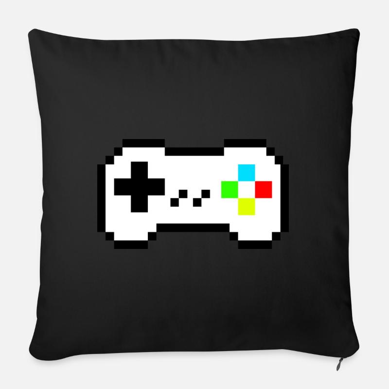 Contrôle des pixels - Housse de coussin décorative 45 x 45 cm - noir