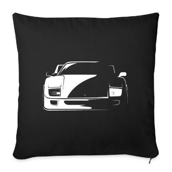 F40 classic car icon icon logo symbol cars - Sofa pillowcase 17,3'' x 17,3'' (45 x 45 cm) - black - Front