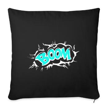 Comic BOOM - Sofa pillowcase 17,3'' x 17,3'' (45 x 45 cm) - black - Front