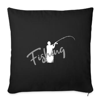 Angler - Sofakissenbezug 45 x 45 cm - Schwarz - Vorne