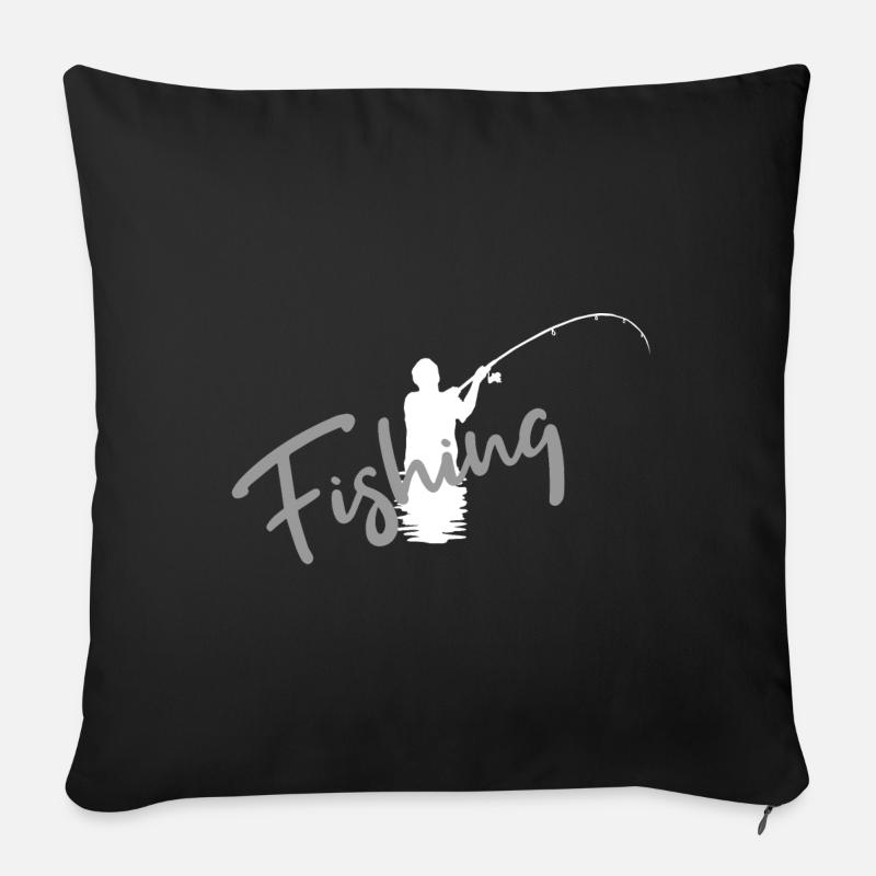 Angler - Sofakissenbezug 45 x 45 cm - Schwarz