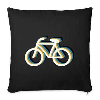 Bicyclette - Housse de coussin décorative 45 x 45 cm - noir - Devant