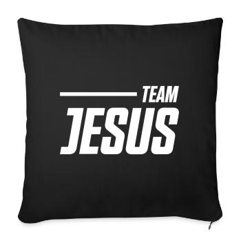 Team Jesus - Sofa pillowcase 17,3'' x 17,3'' (45 x 45 cm) - black - Front