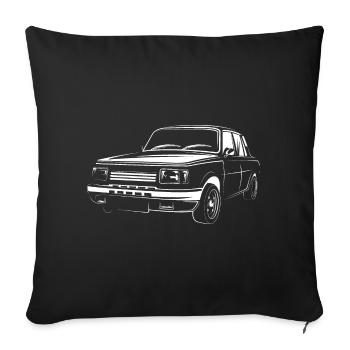 Wartburg Retro Car East GDR Symbol Logo Graphic - Sofa pillowcase 17,3'' x 17,3'' (45 x 45 cm) - black - Front