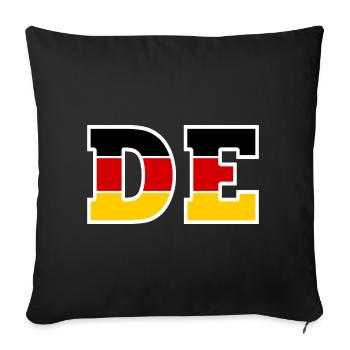 Allemagne - Housse de coussin décorative 45 x 45 cm - noir - Devant