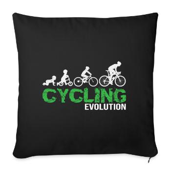 Cycling Evolution Bike Entwicklung Radfahrer - Sofakissenbezug 45 x 45 cm - Schwarz - Vorne