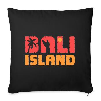 Surf de surf de surf surfergirl Bali Surf surf - Housse de coussin décorative 45 x 45 cm - noir - Devant