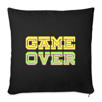 Neon-finished game - Sofa pillowcase 17,3'' x 17,3'' (45 x 45 cm) - black - Front